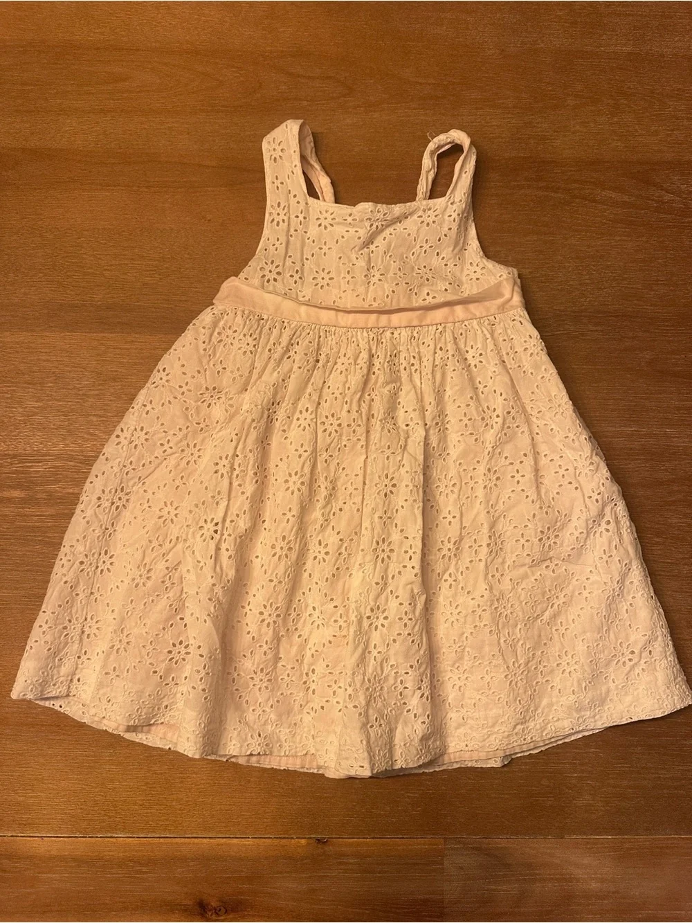 Janie and Jack Cream Eyelet Sundress